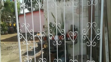 حفاظ پنجره بجنورد آهنی مشکی با نمای ساختمان