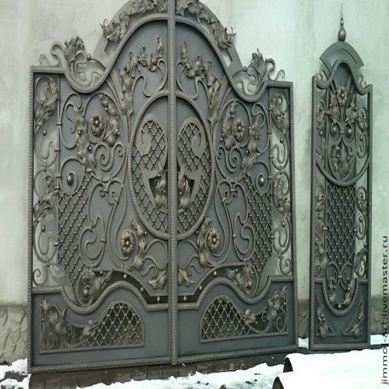 درب حیاط فلزی استان کرمان نمای ویلایی