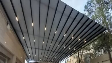 سایبان برقی در استان مرکزی با پارچه مقاوم