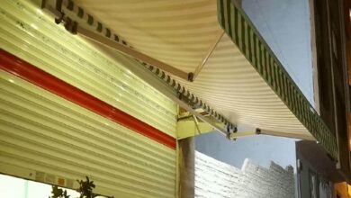 سایبان برقی همدان با سازه متحرک فضای باز