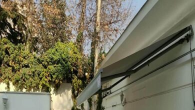 سایبان برقی کرمان پوشش بازویی مدرن