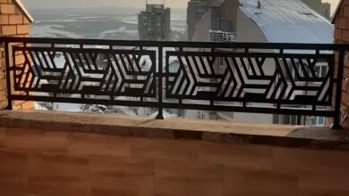 نرده بالکن در سمنان با طراحی فلزی مدرن