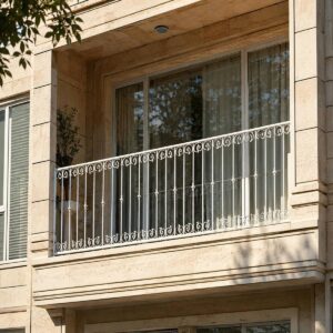 نرده بالکن فلزی قزوین نمای تراس مدرن