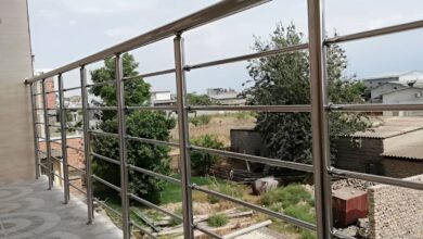 نرده بالکن فلزی قم با طراحی ساده