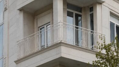نرده بالکن مدرن بجنورد نمای ساختمان