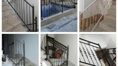 نرده راه پله استان زنجان با طراحی فلزی مدرن