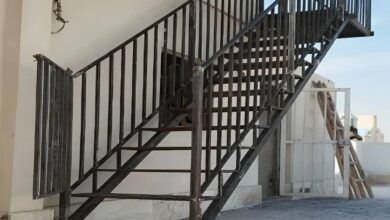 نرده راه پله در کرمان با طراحی فلزی مدرن